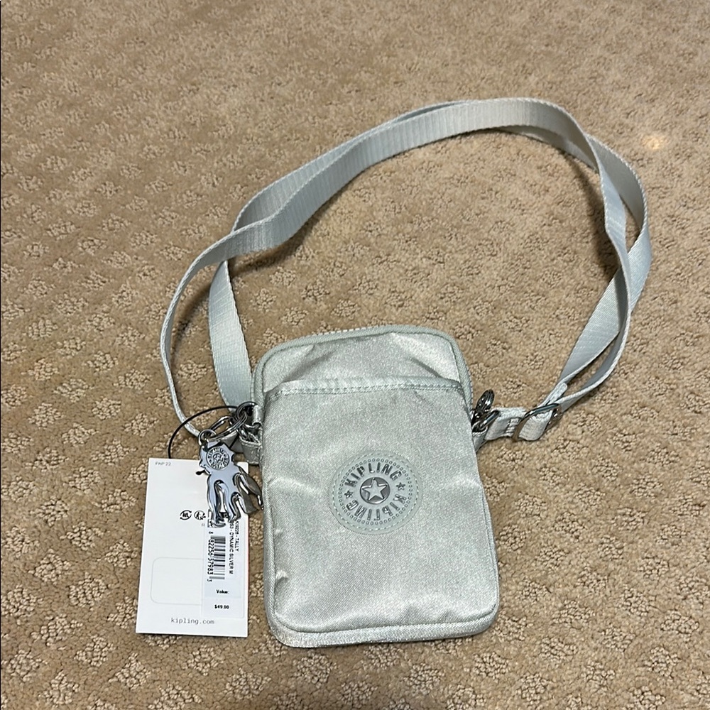 Kipling Dynamic Silver Crossbody Bag